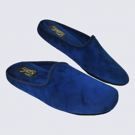 Mules Erel, mules confortables homme bleu