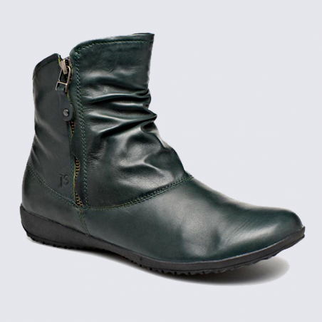 Bottines Josef Seibel, bottines femme en cuir vert Bottines Josef Seibel, bottines femme en cuir vert