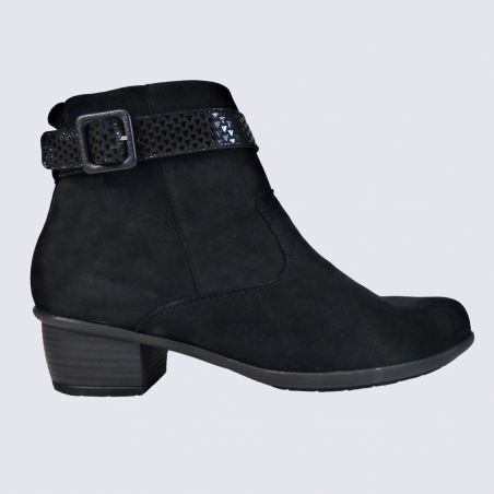 Bottines Waldlaufer, bottines à talons femme en cuir noir Bottines Waldlaufer, bottines à talons femme en cuir noir
