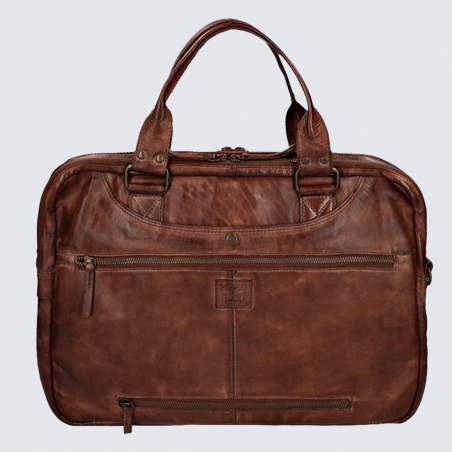 Sac business Bear, sac de travail/ordinateur en cuir brun Sac business Bear, sac de travail/ordinateur en cuir brun