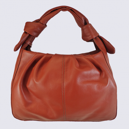 Sac à main Charlotte, sac à main tendance femme en cuir brique