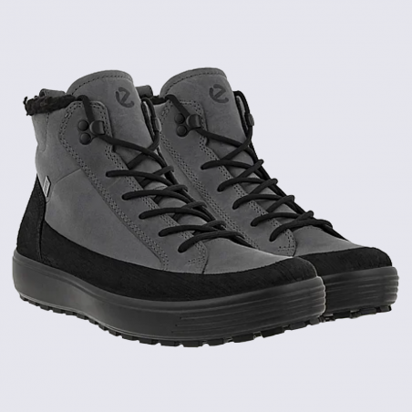 Chaussures montantes Ecco, chaussures hautes tendances homme noir titanium Chaussures montantes Ecco, chaussures hautes tendances homme noir titanium