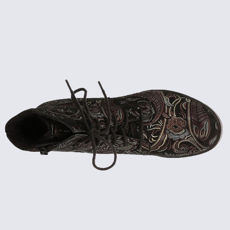 Bottines Josef Seibel, bottines tendances pour femme en cuir noir