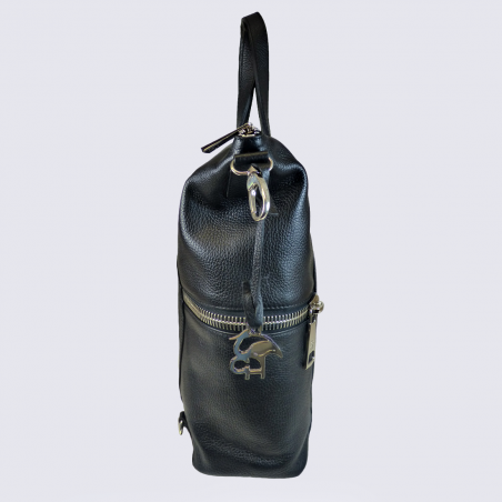 Sac porté épaule Charlotte, sac porté épaule femme en cuir noir