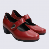 Ballerines Mephisto, ballerines à bride et à talon femme en cuir rouge sang de bœuf Ballerines Mephisto, ballerines à bride et à talon femme en cuir rouge sang de bœuf