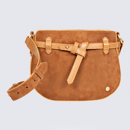 Sac à bandoulière Hexagona, sac à bandoulière femme ocre Sac à bandoulière Hexagona, sac à bandoulière femme ocre