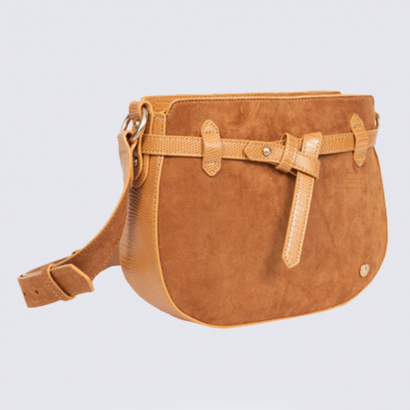 Sac à bandoulière Hexagona, sac à bandoulière femme ocre Sac à bandoulière Hexagona, sac à bandoulière femme ocre