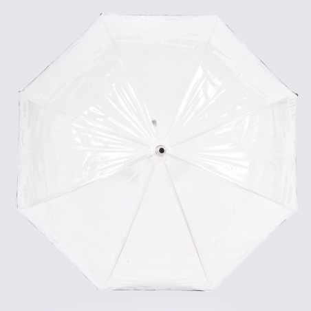Parapluie cloche Isotoner, parapluie cloche transparent femme pvc/coeur croisé