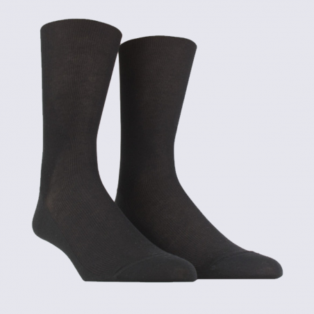 Chaussettes Doré Doré, chaussettes confort homme en coton noir