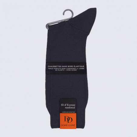 Chaussettes Doré Doré, chaussettes confort homme en coton marine