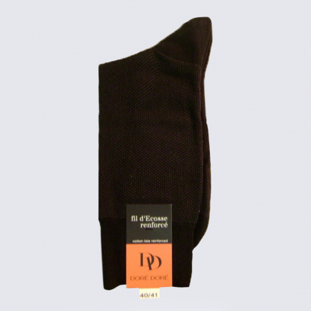 Chaussettes Doré Doré, chaussettes confort et solide homme en fil d'Ecosse noir