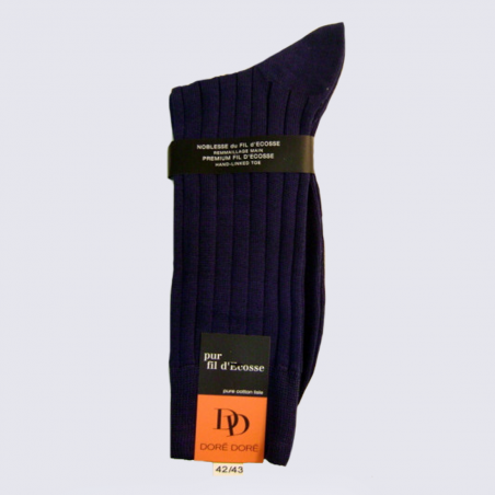 Chaussettes Doré Doré, chaussettes confort homme en fil d'Ecosse marine Chaussettes Doré Doré, chaussettes confort homme en fil d'Ecosse marine
