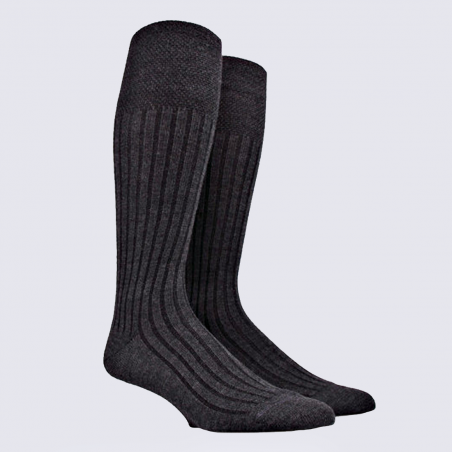 Chaussettes Doré Doré, chaussettes homme en laine Mérinos anthracite