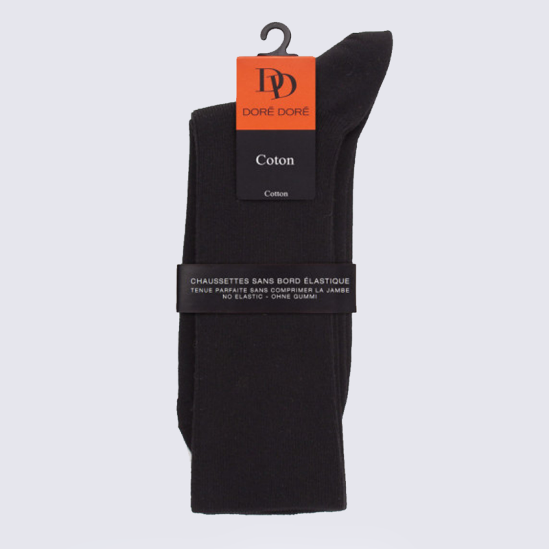 Chaussettes Doré Doré, chaussettes femme en coton noir