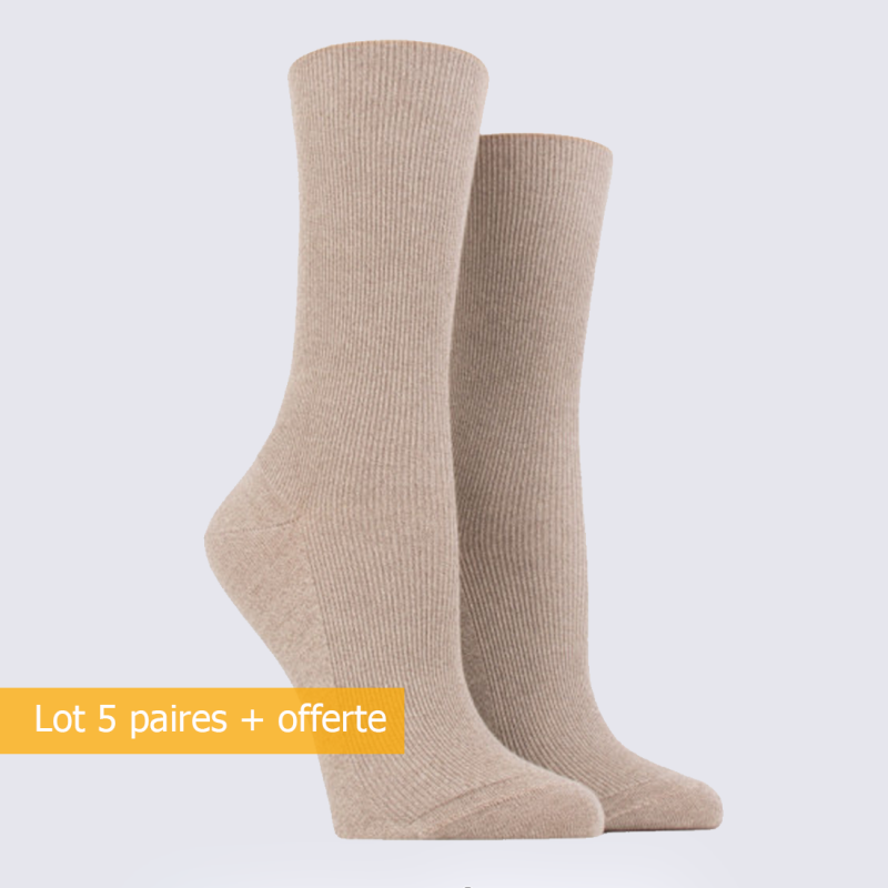 Lot de chaussettes Doré Doré, lot de chaussettes femme en coton cordage