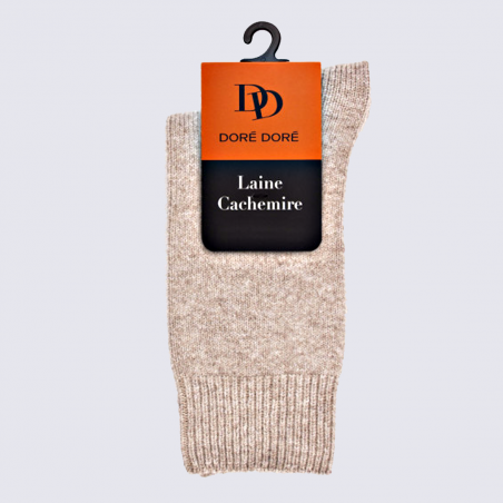 Chaussettes Doré Doré, chaussettes chaudes femme en laine et cachemire beige Chaussettes Doré Doré, chaussettes chaudes femme en laine et cachemire beige