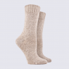 Chaussettes Doré Doré, chaussettes chaudes femme en laine et cachemire beige Chaussettes Doré Doré, chaussettes chaudes femme en laine et cachemire beige