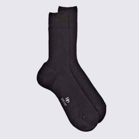 Chaussettes Doré Doré, chaussettes homme en laine Mérinos noir