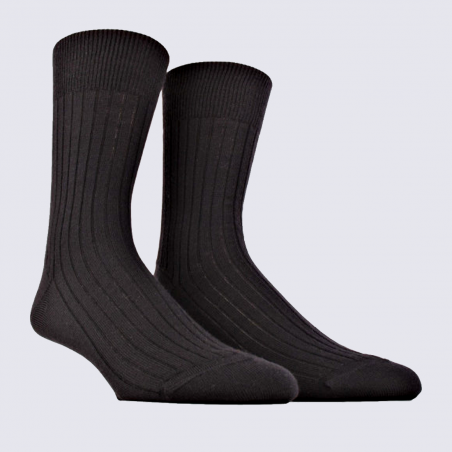 Chaussettes Doré Doré, chaussettes homme en laine Mérinos noir