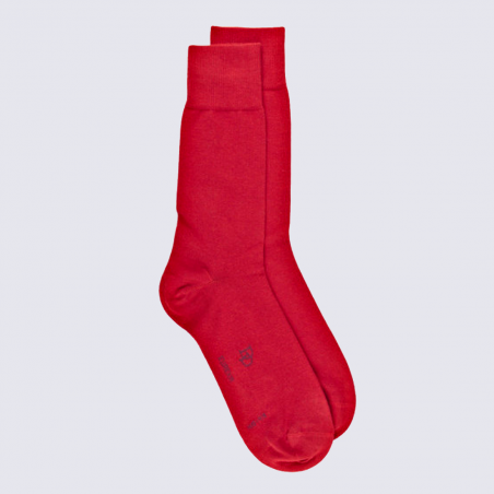 Chaussettes Doré Doré, chaussettes homme en coton Egyptien rouge ponceau