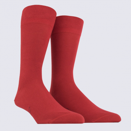 Chaussettes Doré Doré, chaussettes homme en coton Egyptien rouge ponceau