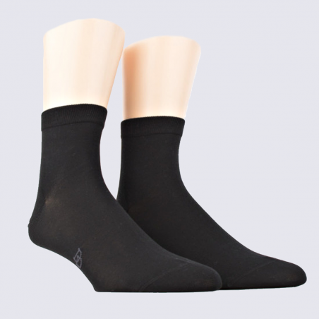 Chaussettes Doré Doré, chaussettes homme en coton fil d'Ecosse noir