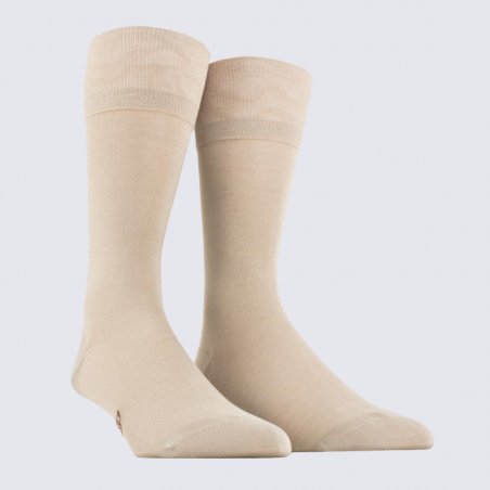 Chaussette Doré Doré, chaussettes homme en coton fil d'Ecosse grège