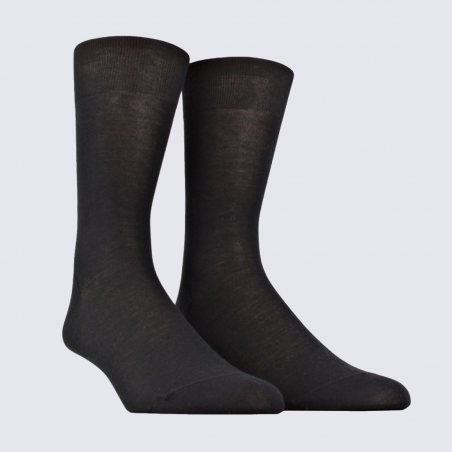 Chaussettes Doré Doré, chaussettes Homme en coton pur fil d'Ecosse noir