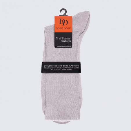 Chaussettes Doré Doré, chaussettes femme en coton gris métal