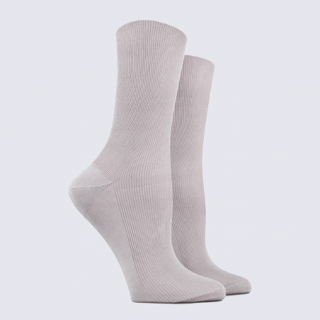 Chaussettes Doré Doré, chaussettes femme en coton gris métal