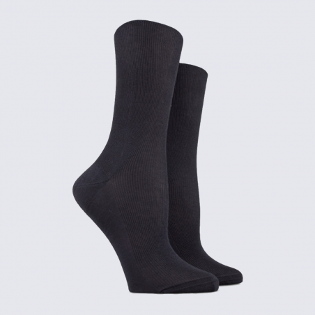 Chaussettes Doré Doré, chaussettes femme en coton noir
