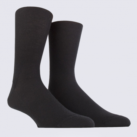 Chaussettes Doré Doré, chaussette chaudes homme en laine Mérinos noir