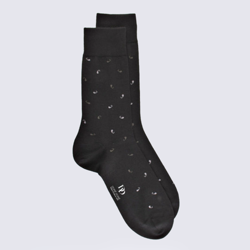 Chaussettes Doré Doré, chaussettes noir homme en laine Mérinos noir