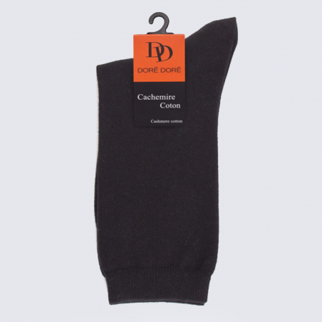 Chaussettes Doré Doré, chaussettes femme en cachemire et coton noir