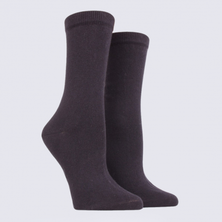 Chaussettes Doré Doré, chaussettes femme en cachemire et coton noir