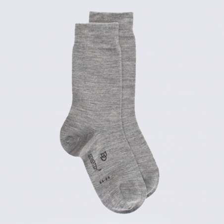 Chaussettes Doré Doré, chaussettes femme en laine et coton gris bourrasque