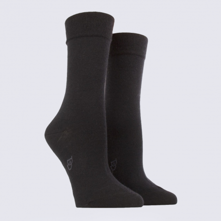 Chaussettes Doré Doré, chaussettes femme en laine et coton noir