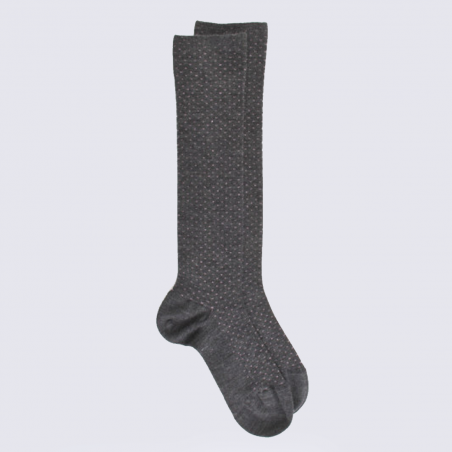 Chaussettes mi-bas Doré Doré, chaussettes mi-bas femme en laine Mérinos gris brumeux