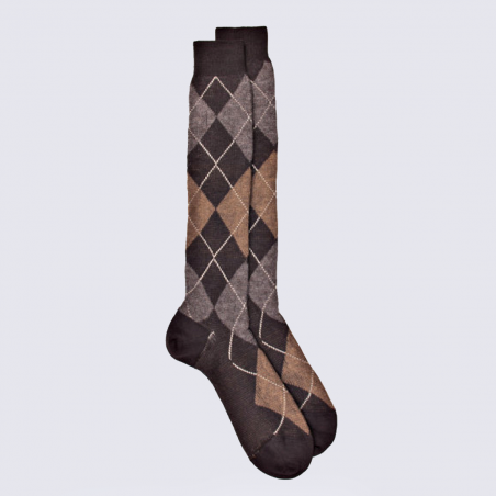 Chaussettes Doré Doré, chaussettes homme en laine Mérinos brun