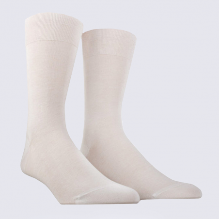 Chaussettes Doré Doré, chaussettes pour Homme en coton pur fil d'Ecosse blanc