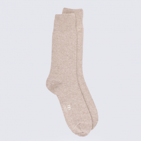 Chaussettes Doré Doré, chaussettes homme en laine et cachemire beige chrysalide