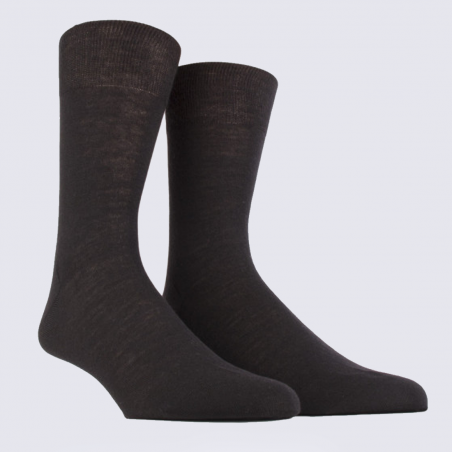 Chaussettes Doré Doré, chaussettes homme en laine Mérinos noir