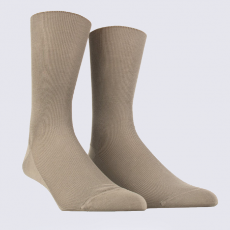 Chaussettes Doré Doré, chaussettes homme en coton couleur terre