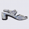 Sandales Vital, sandales à talons tendance femme en cuir bleu Sandales Vital, sandales à talons tendance femme en cuir bleu