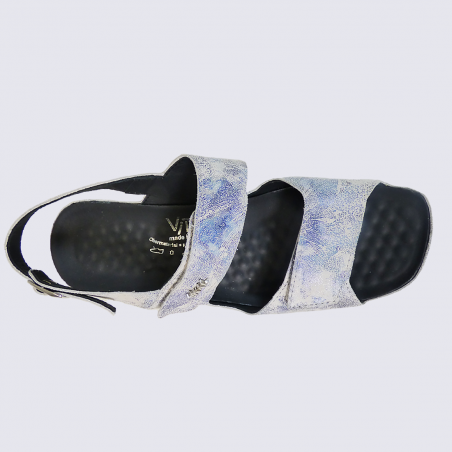 Sandales Vital, sandales à talons tendance femme en cuir bleu Sandales Vital, sandales à talons tendance femme en cuir bleu
