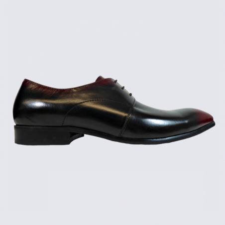 Derbies Kdopa, derbies tendances homme en cuir noir et rouge