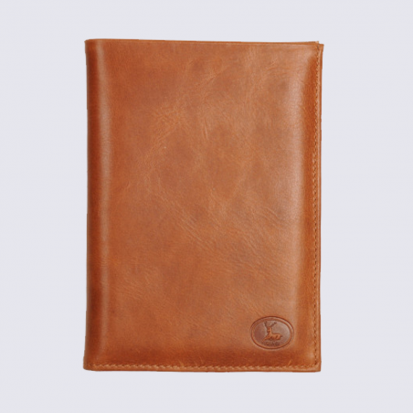 Portefeuille Frandi, porte feuille vintage homme en cuir gold