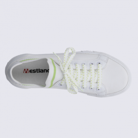 Baskets Westland by Josef Seibel, baskets confortables femme en textile blanc