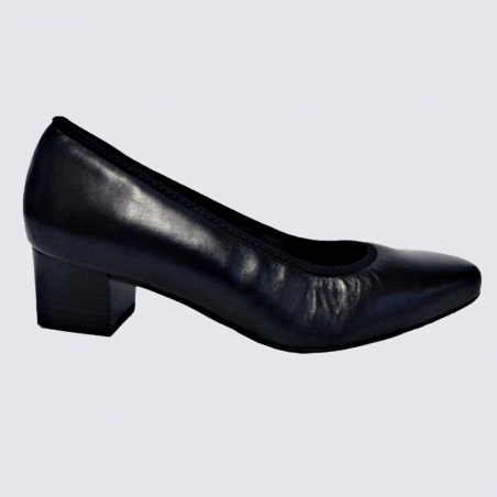 Escarpins Ara, escarpins confortables femme en cuir noir