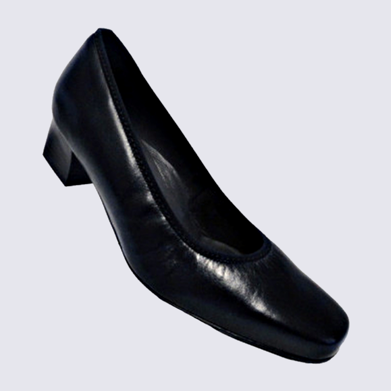 Escarpins Ara, escarpins confortables femme en cuir noir